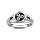 Bague en argent rhodi motif triskel r sine noire