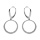 Boucles d'oreille dormeuse argent rhodi cercle vid oxydes blancs