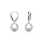 Boucles d'oreille dormeuse argent rhodi cercle martel