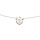 Collier argent dor jaune fil nylon solitaire oxyde blanc 5mm rglable jusqu'a 50cm