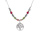 Collier argent rhodi arbre de vie et perles nacre vritable teinte rglable 40  45cm