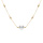 Collier argent dor perle blanche rglable 42  45cm