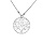 Collier en argent rhodi chane fines boules avec pendentif arbre de vie 40+5cm