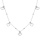 Collier argent rhodi pampilles coeurs lisses et givrs rglable 42  45cm