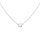 Collier argent rhodi oxyde blanc 5mm sertis 6 griffes rglable 38  42cm