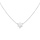 Collier argent rhodi oxyde blanc 6mm sertis 6 griffes rglable 38  42cm