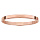 Bracelet ruban en acier et PVD rose articul fil lisse  graver 59mm X 51mm