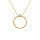 Collier acier dor anneau vid et strass rglable 40  45cm