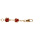 Bracelet plaqu or boules rouges  rglable 16  19cm